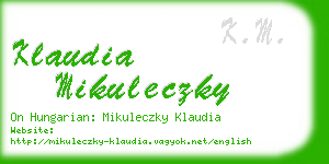 klaudia mikuleczky business card